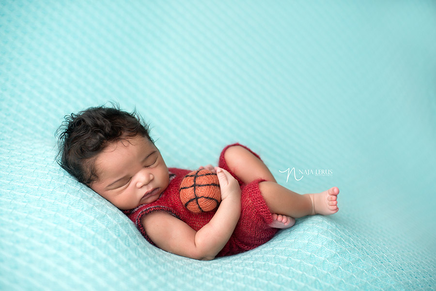 newborn basketball photography prop chicago IL