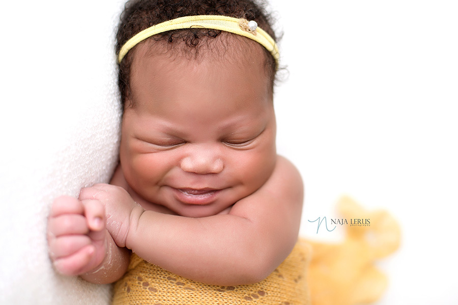 smiling newborn picture chicago IL
