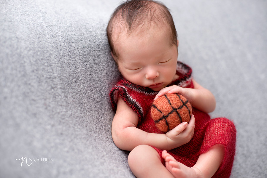 chicago bulls newborn prop outfit chicago IL newborn photography