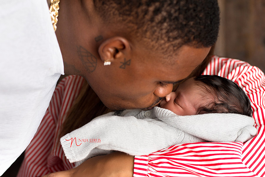 dad father with new baby chicago IL