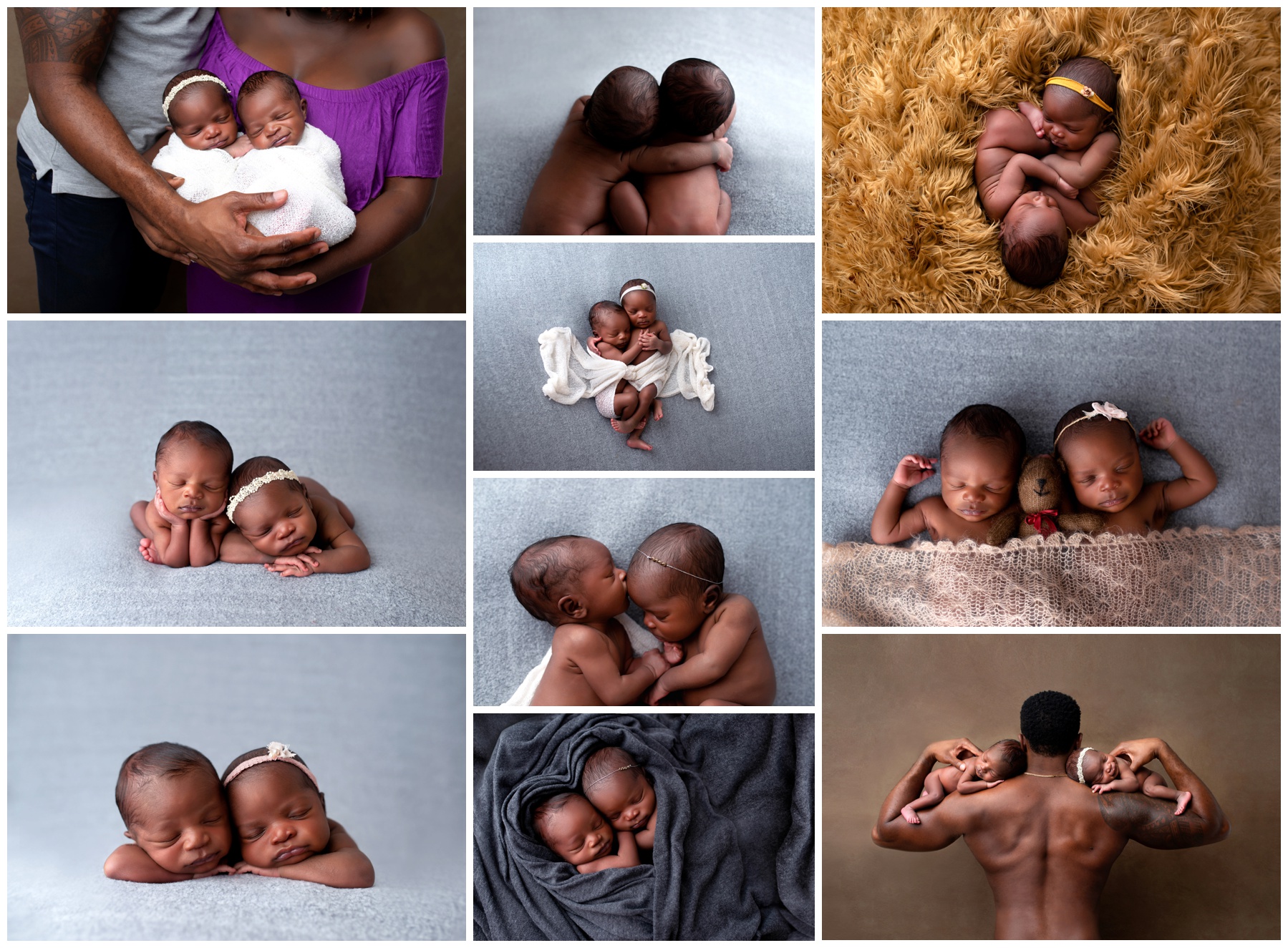 twin brother and sister newborn session chicago IL