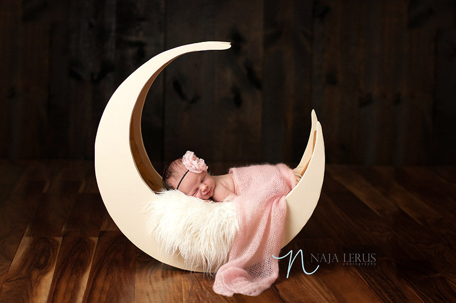 Fun moon newborn photography prop