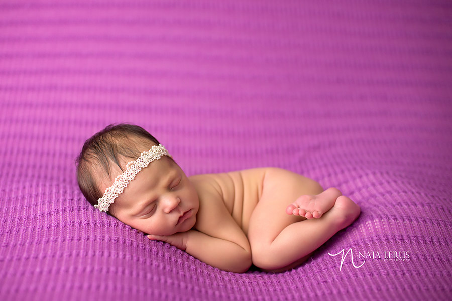 sleepy baby posing newborn photographer chicago
