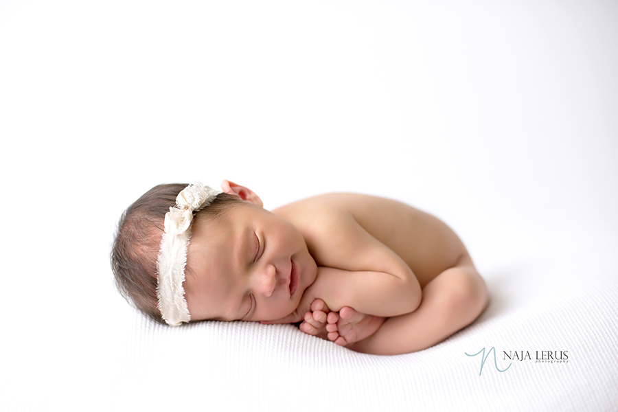 smiling newborn happy newborn photography chicago