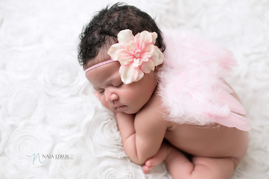 angel baby wings newborn baby chicago photography