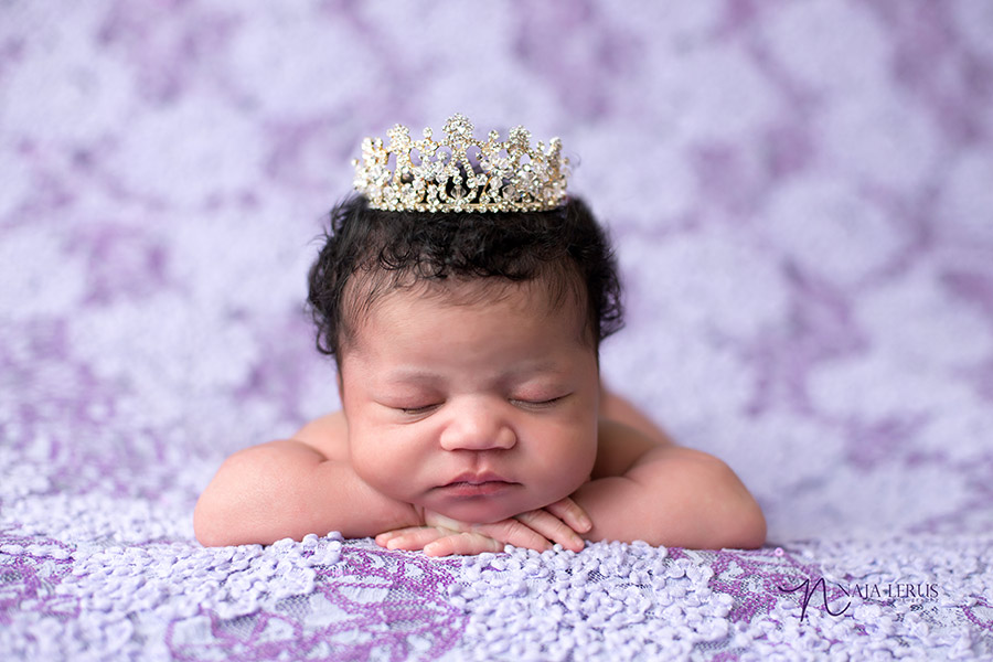 princess crown newborn photography chicago
