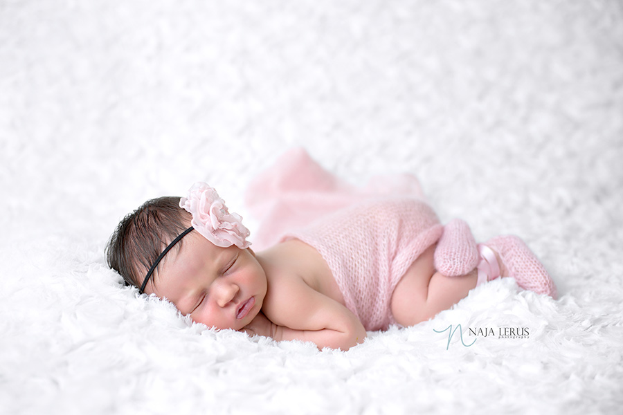 ballerina slippers newborn prop photos chicago IL 