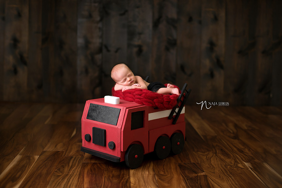 fire truck prop newborn photos chicago