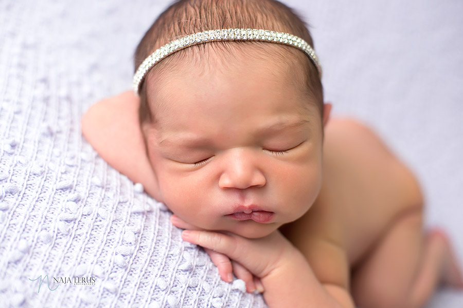 chicago newborn photographer close up baby