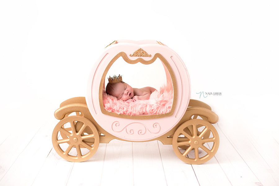 princess carriage newborn prop chicago IL