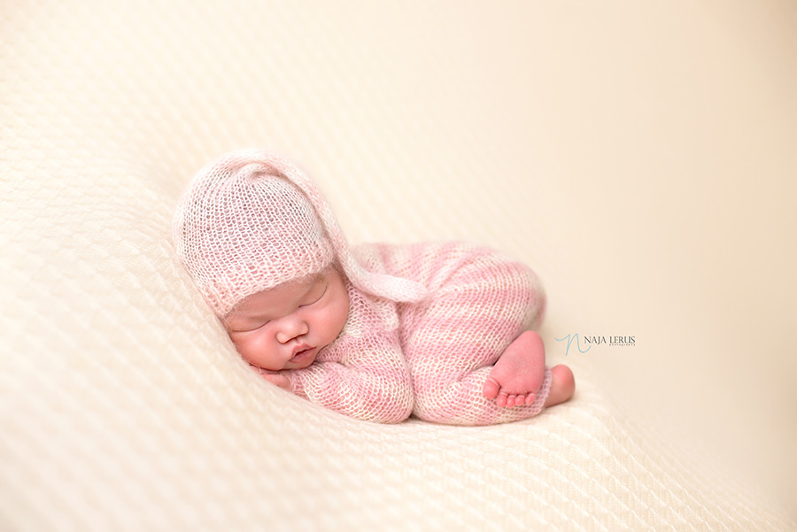 lace newborn pajama photography
