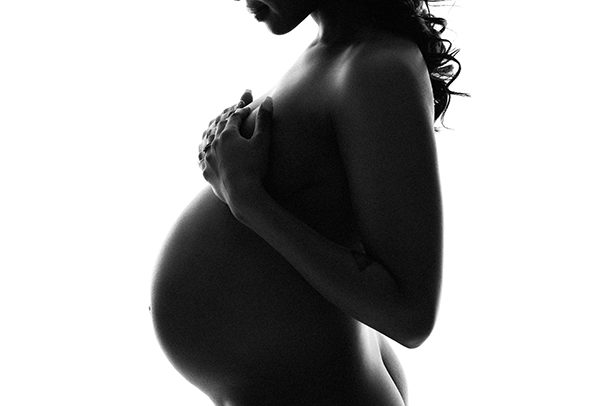 silhouette maternity portraits